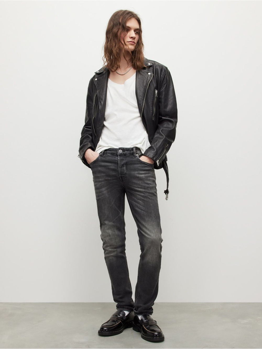 All Saints Rex Damaged Stetch Jeans